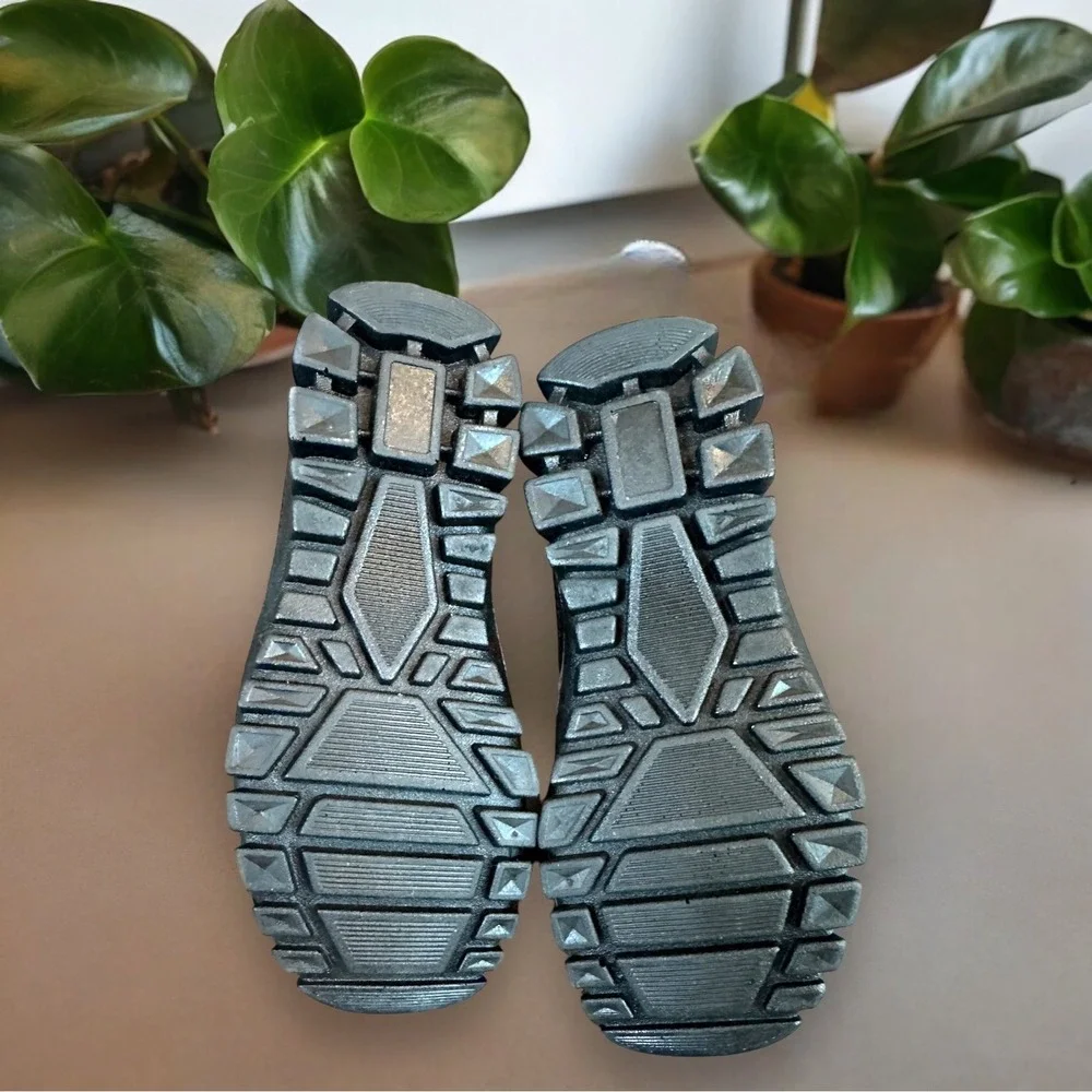 Kids Black‎ Leather Slip On Loafer Shoes Stadium Size M